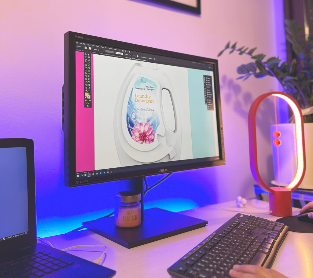 طراحی لیبل مایع لباسشویی توسط تیم طراحی استودیو ایکاس