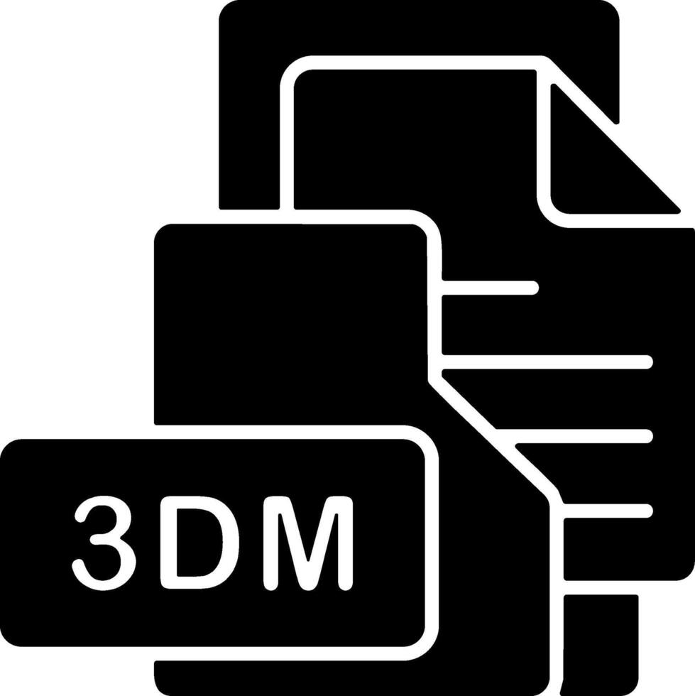 3dm file format folder icon solid style design vector پرینت سهبعدی؛ از ایده تا تولید 3DM file